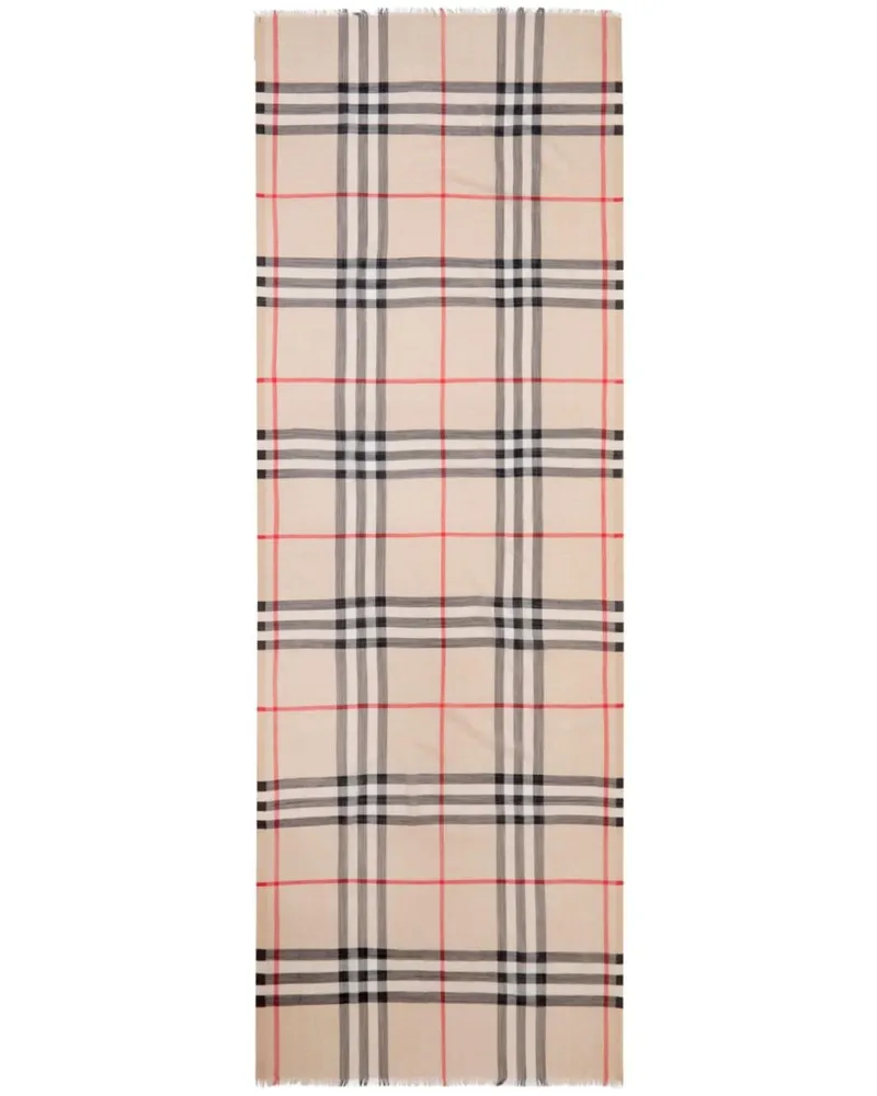 Burberry Karierter Schal - Nude Nude