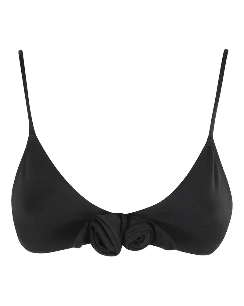 COPERNI Bikinioberteil mit Blumenapplikation - Schwarz Schwarz