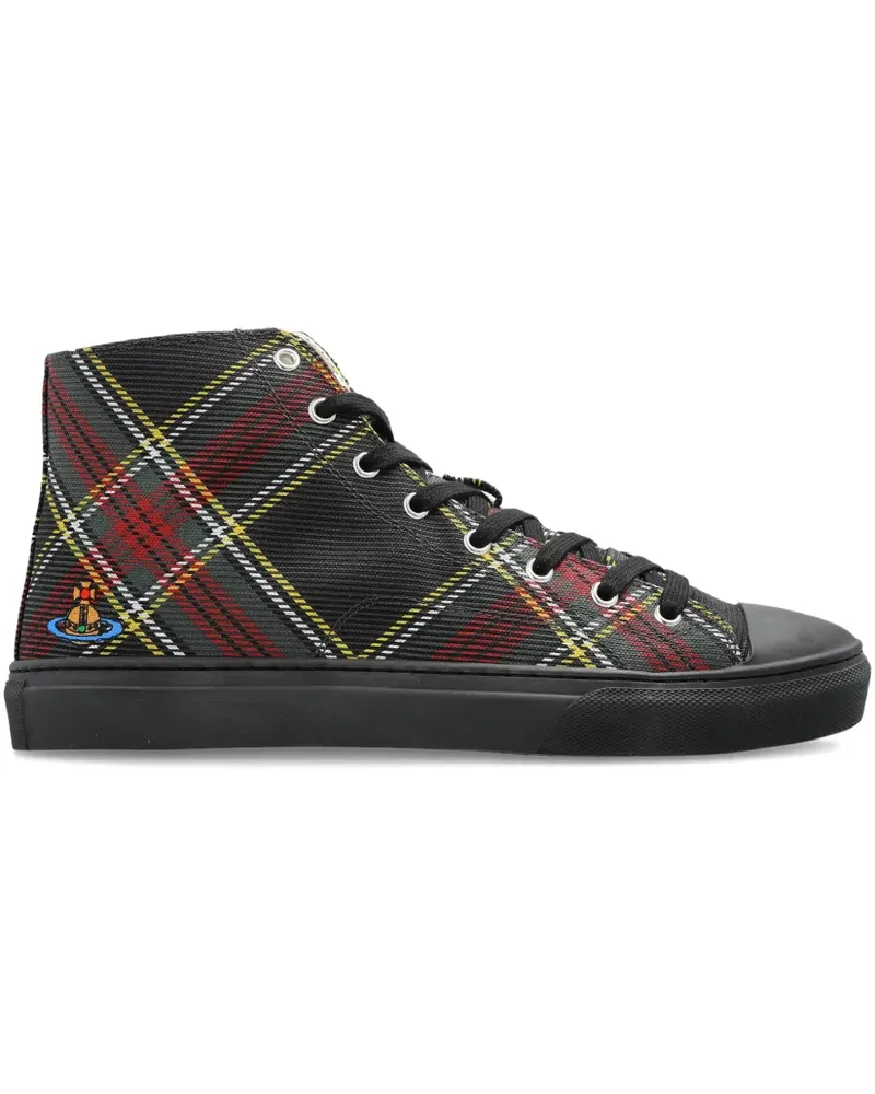 Vivienne Westwood tartan high-top sneakers - Schwarz Schwarz