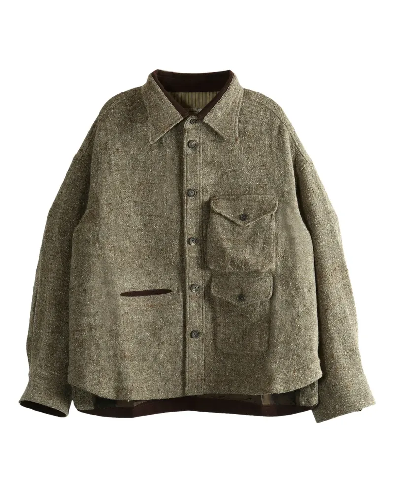 Ziggy Chen Oversized-Hemd aus Wolle - Nude Nude