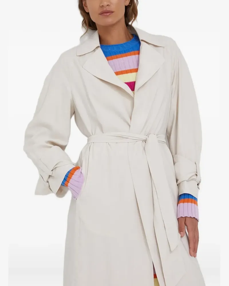 Drykorn Trenchcoat mit Gürtel - Weiß Weiß