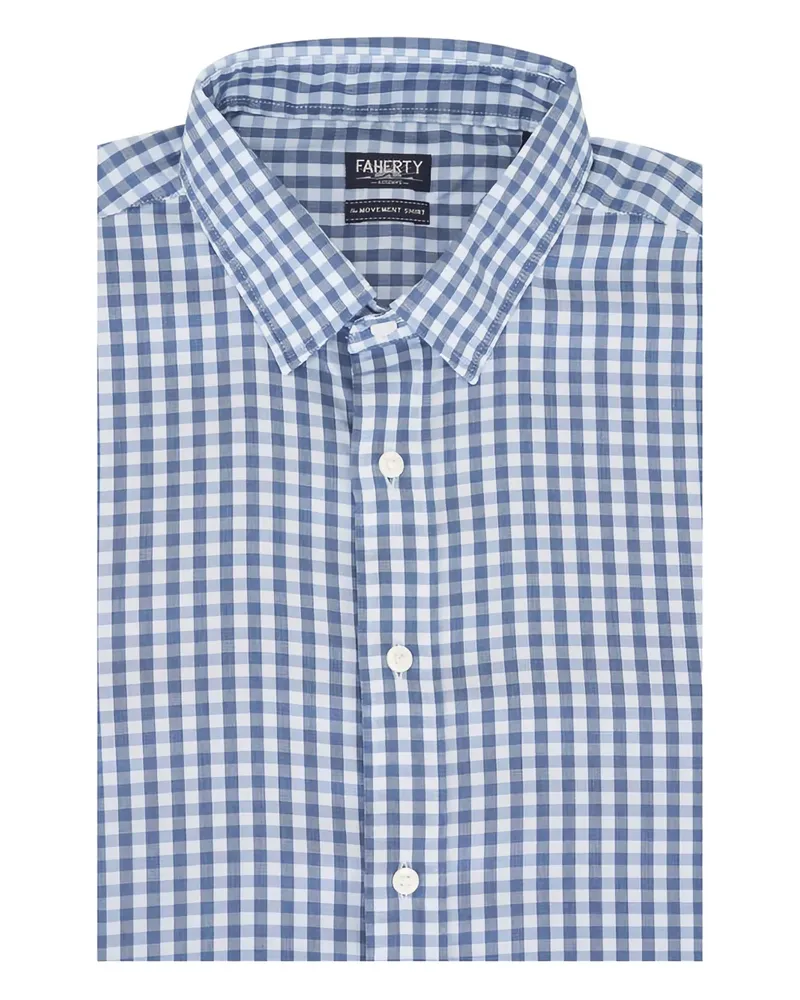 Faherty checked button-down shirt - Blau Blau