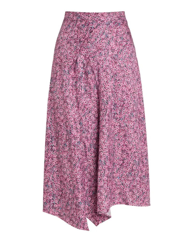 Isabel Marant Cacia floral-print asymmetric midi skirt - Rosa Rosa