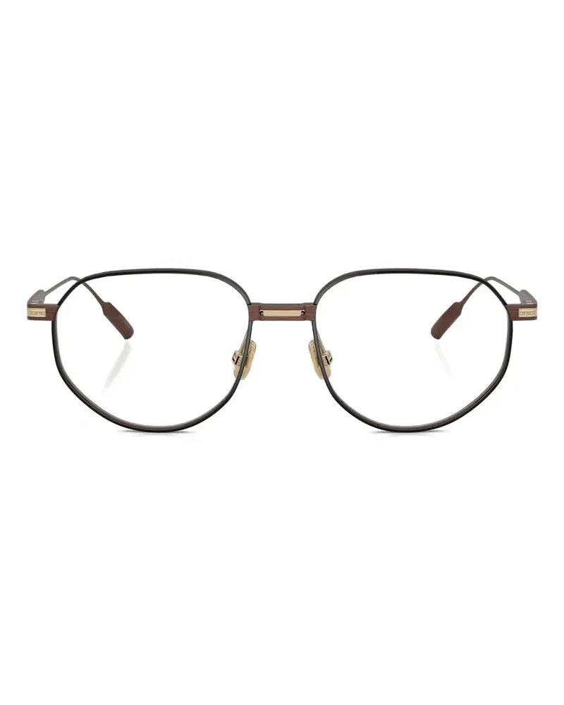 Brunello Cucinelli Geometrische Titangestell - Braun Braun