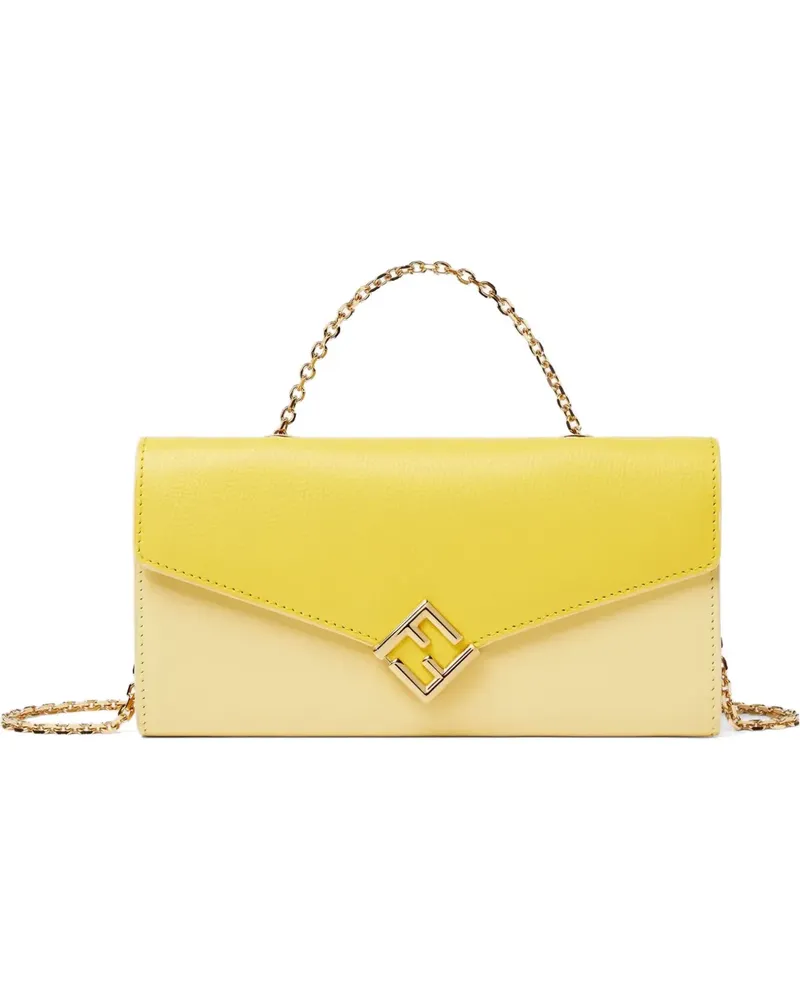 Fendi FF Diamonds chain-link cross body bag - Gelb Gelb