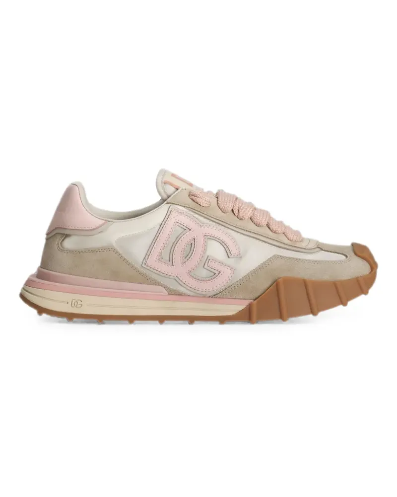 Dolce & Gabbana Athletic Sneakers mit Logo-Patch - Nude Nude