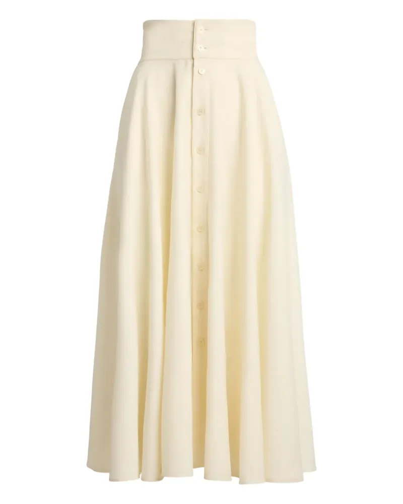 Ralph Lauren Midirock in A-Linie mit Schnürung - Nude Nude