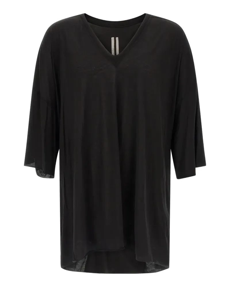 Rick Owens T-Shirt mit V-Ausschnitt - Schwarz Schwarz