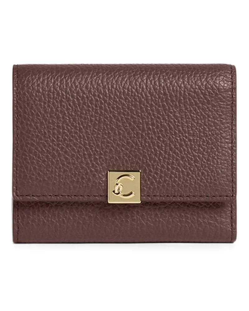 Coccinelle Pansy grained-leather wallet - Braun Braun