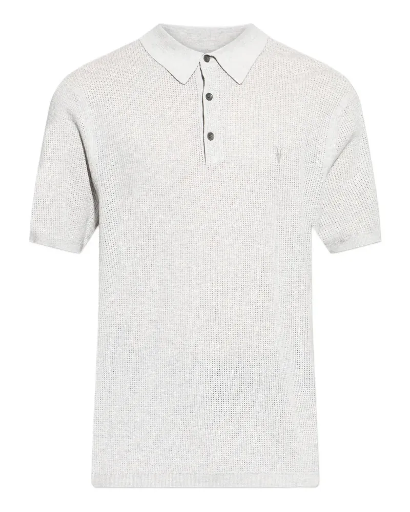AllSaints Kurzärmeliges Poloshirt - Grau Grau