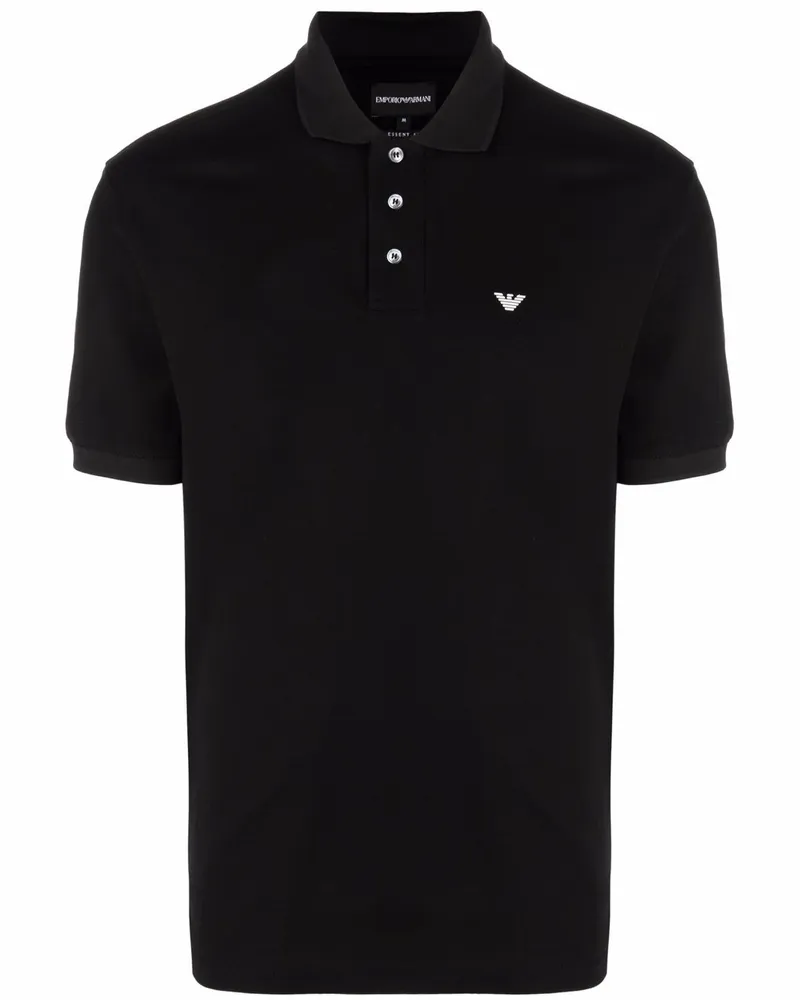 Emporio Armani Poloshirt mit Logo - Schwarz Schwarz