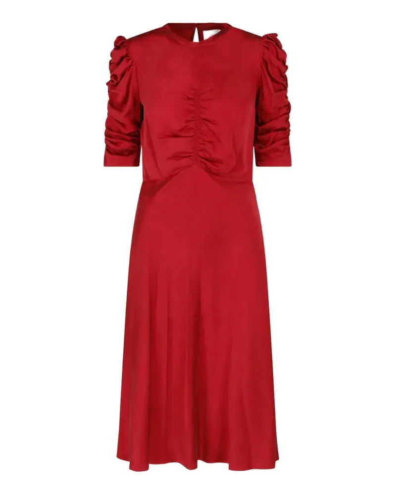 Isabel Marant Lemila ruched silk midi dress - Rot Rot