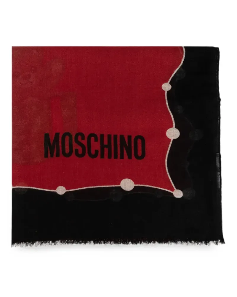 Moschino Teddy Bear logo scarf - Rot Rot