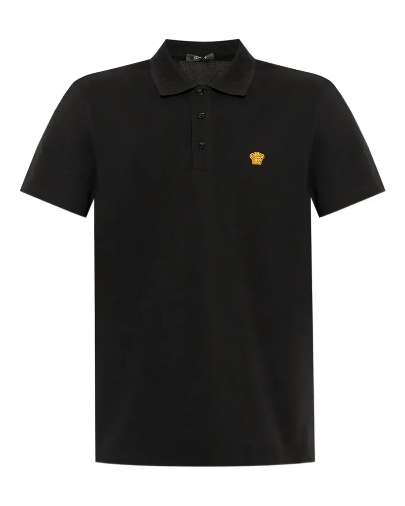 Versace Poloshirt mit Medusa-Logo - Schwarz Schwarz
