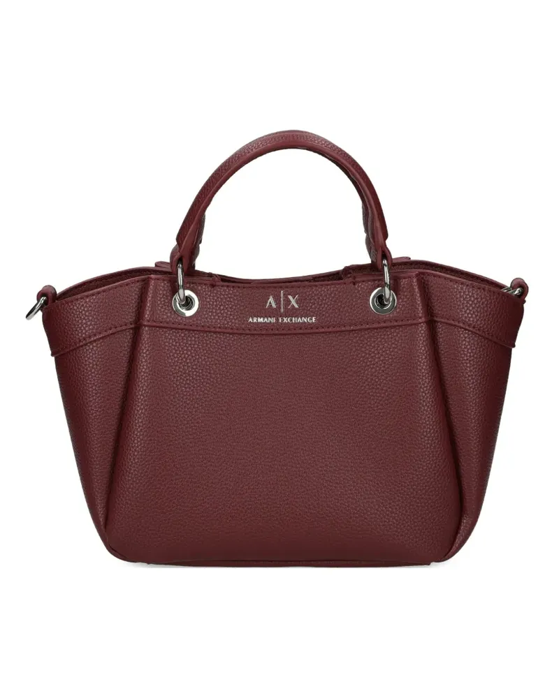 Armani Exchange Kleiner Shopper mit Logo-Print - Rot Rot