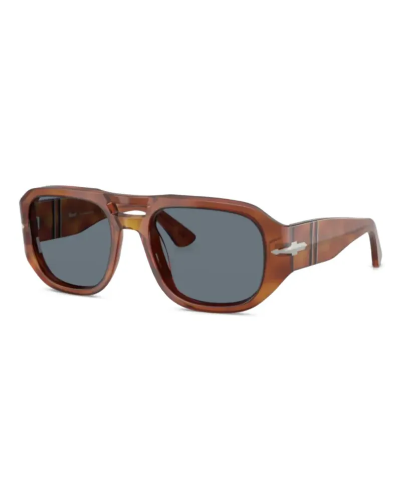 Persol Eckige Sonnenbrille mit Doppelsteg - Braun Braun