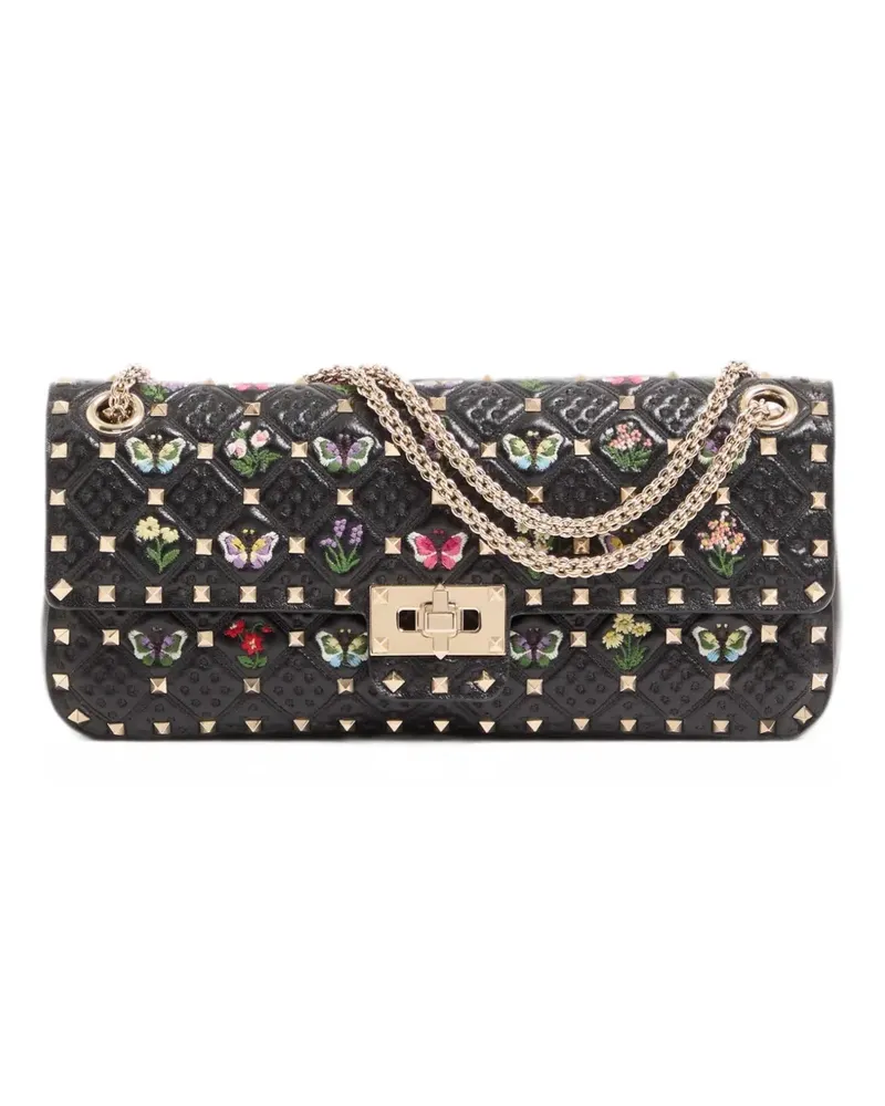 Valentino Garavani Mittelgroße Rockstud Spike Schultertasche - Schwarz Schwarz