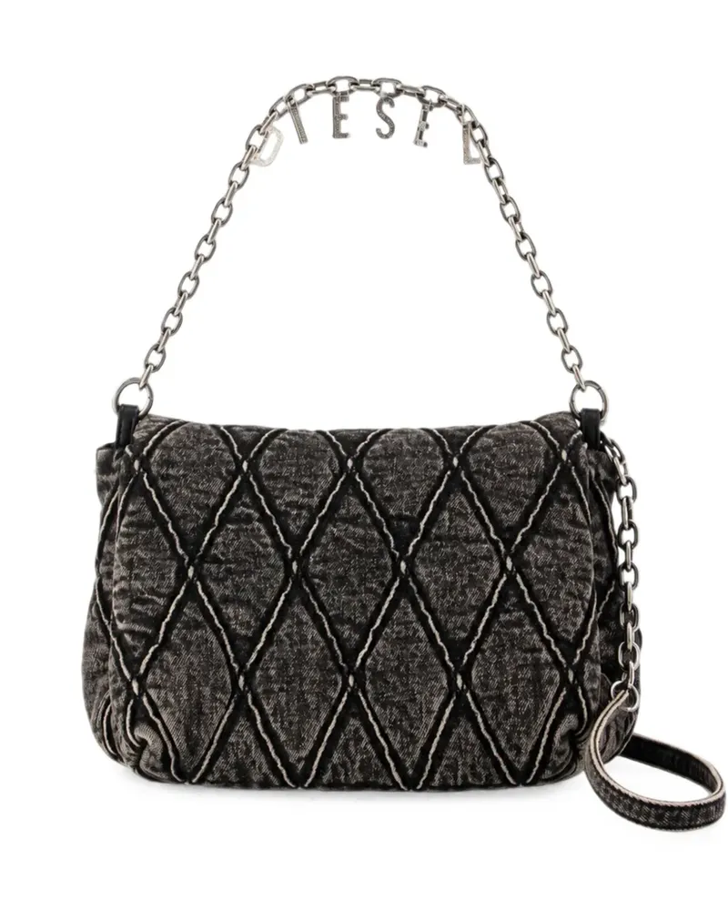 Diesel medium Charm D shoulder bag - Schwarz Schwarz