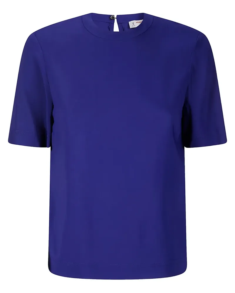 Alberto Biani T-Shirt mit Ösendetail - Blau Blau
