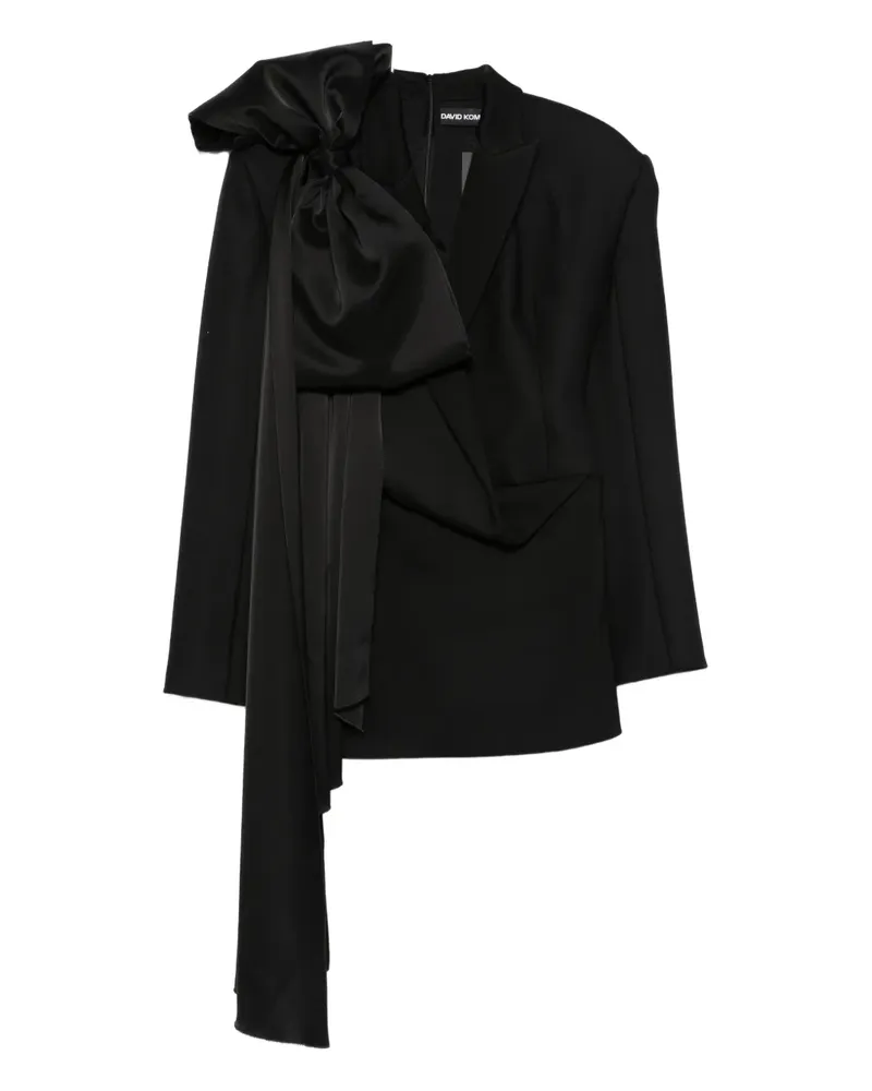 David Koma Minikleid mit Schleifendetail - Schwarz Schwarz