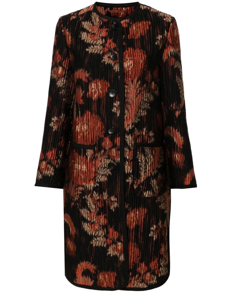 Etro Mantel aus abstraktem Jacquard - Schwarz Schwarz