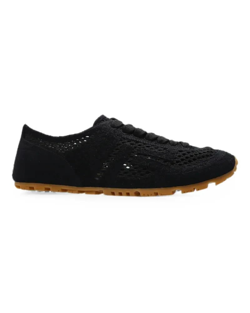Balmain crochet-knit low-top sneakers - Schwarz Schwarz