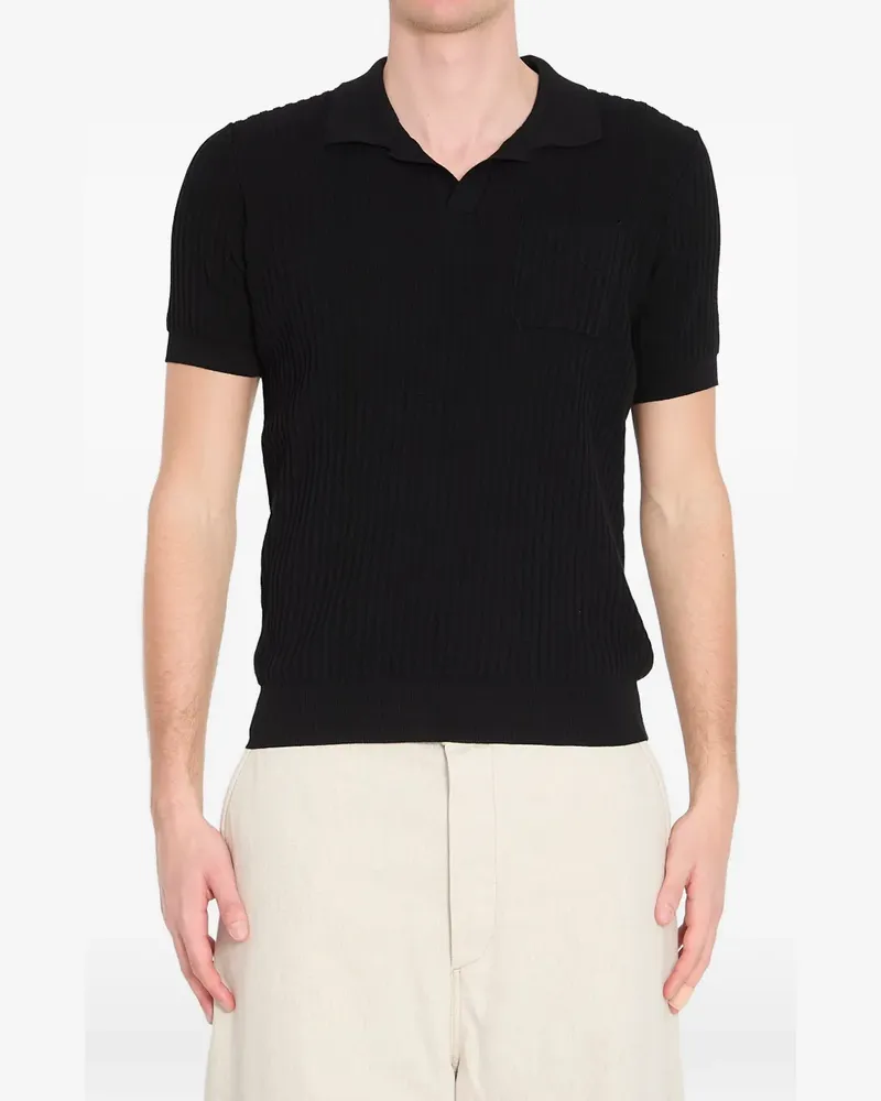 Roberto Collina ribbed patch pocket T-shirt - Schwarz Schwarz