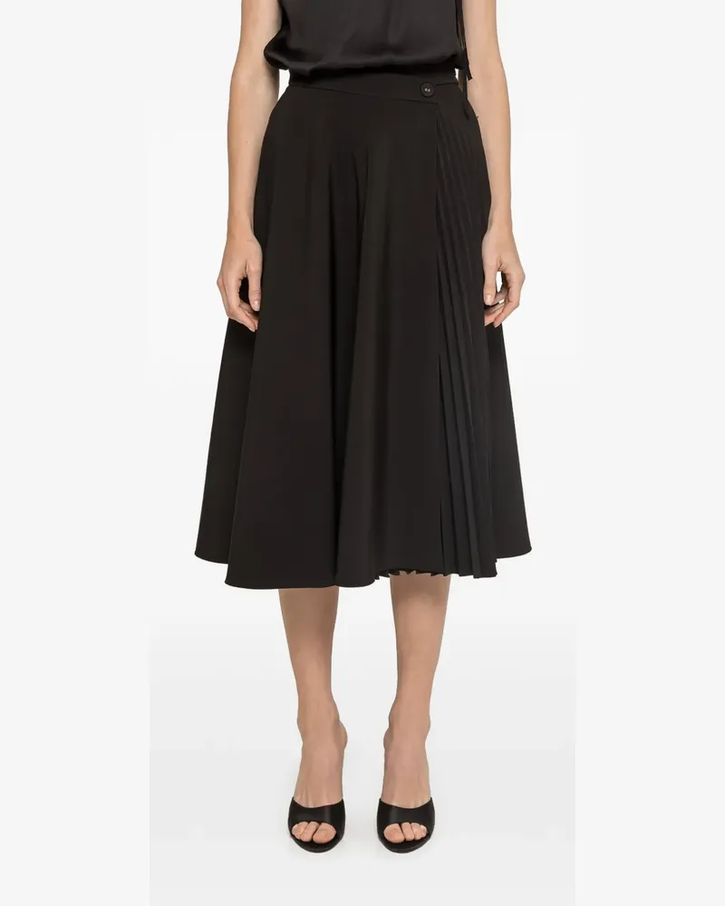 NISSA high-waisted midi skirt - Schwarz Schwarz