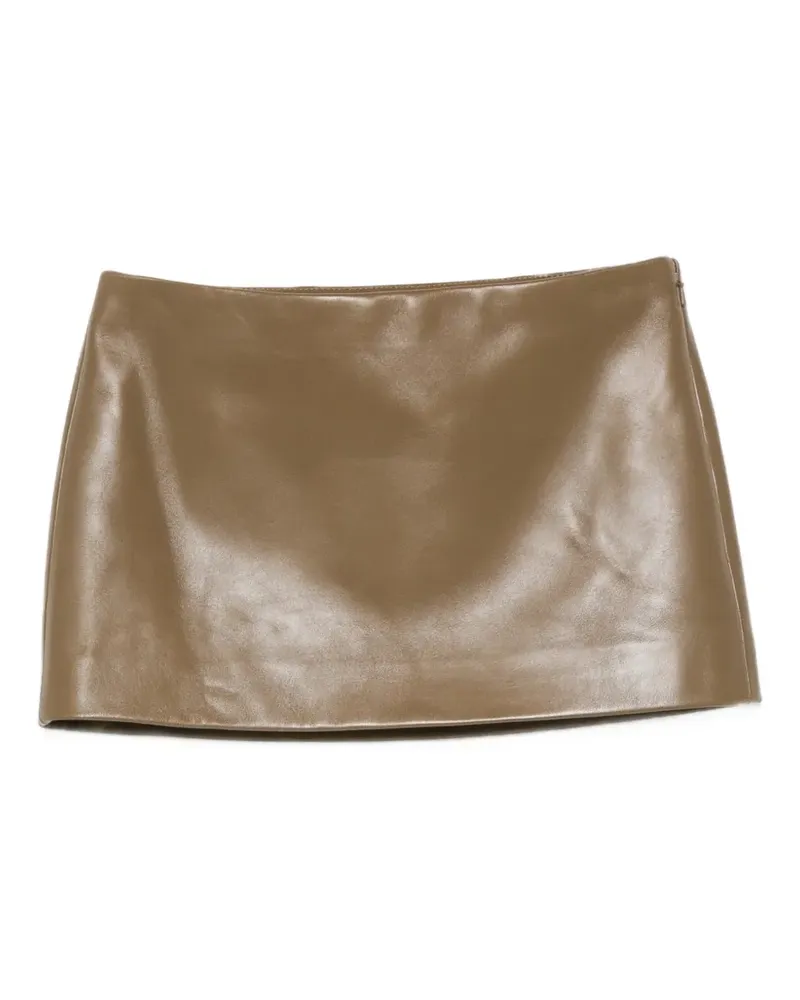 KHAITE leather mini skirt - Grün Grün
