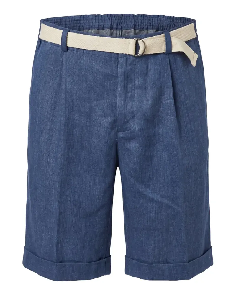 Drumohr  belted pleated shorts - Blau Blau