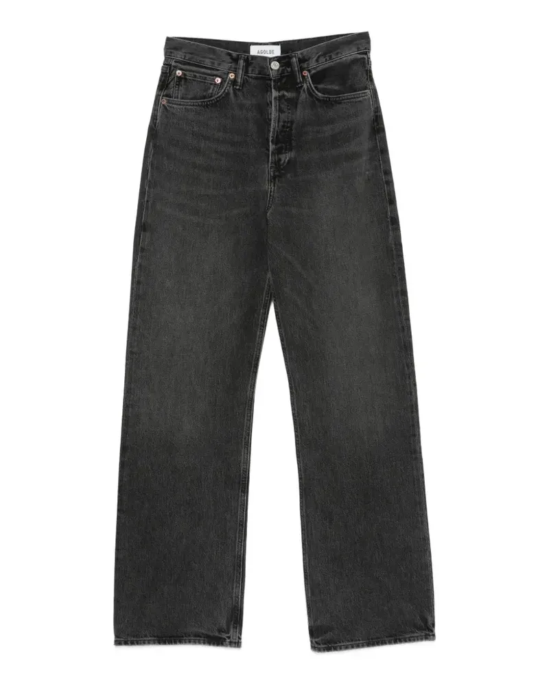 AGOLDE Ausgeblichene Wide-Leg-Jeans - Grau Grau