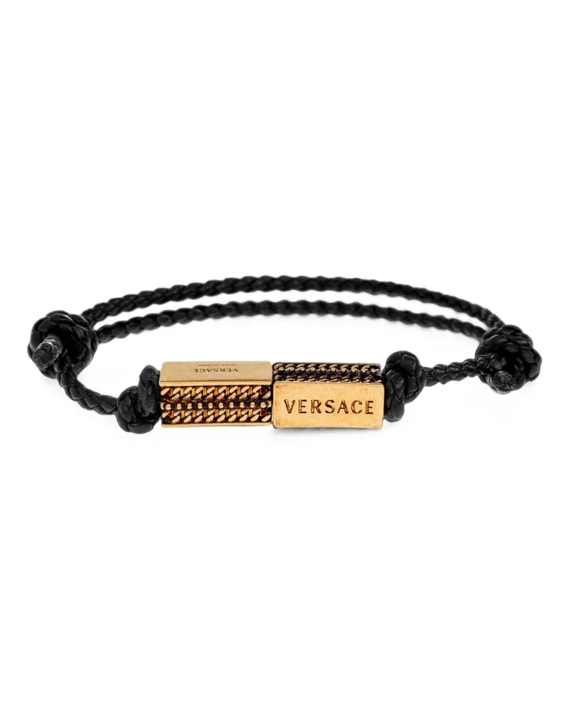 Versace Axis leather bracelet - Gold Gold