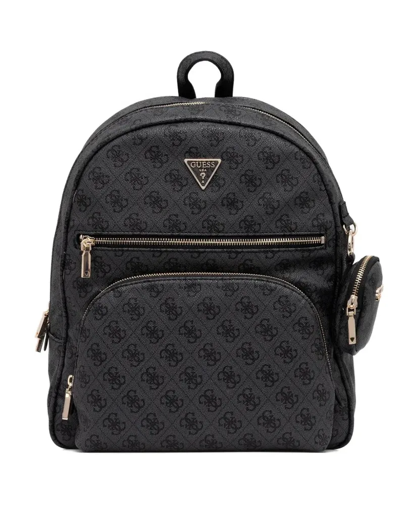 Guess Rucksack mit Monogrammmuster - Schwarz Schwarz