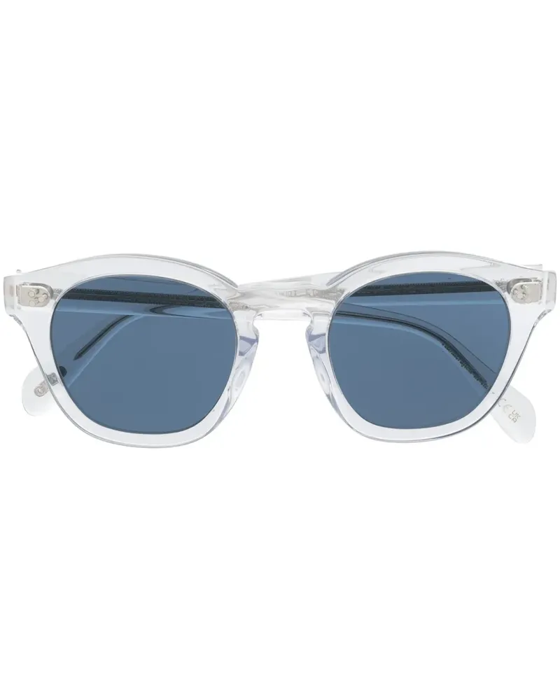 Oliver Peoples Sonnenbrille mit rundem Gestell - Blau Blau
