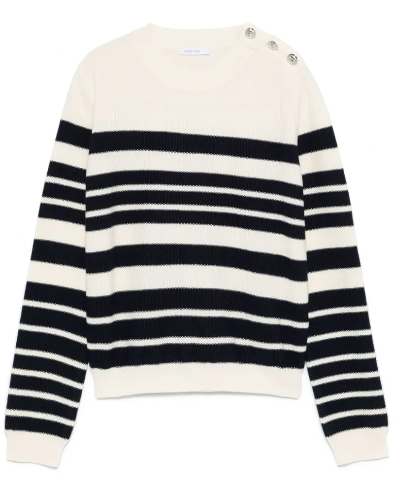 Patrizia Pepe Gestreifter Pullover - Nude Nude