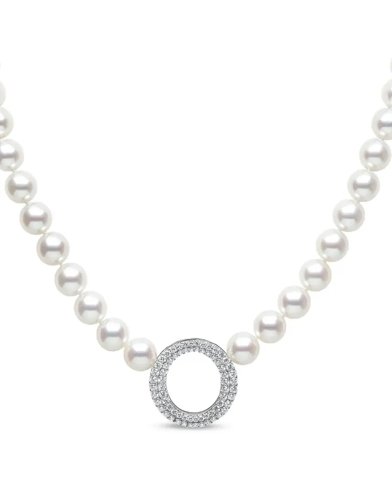 YOKO London 18K white gold pearl and diamond necklace - Silber Silber