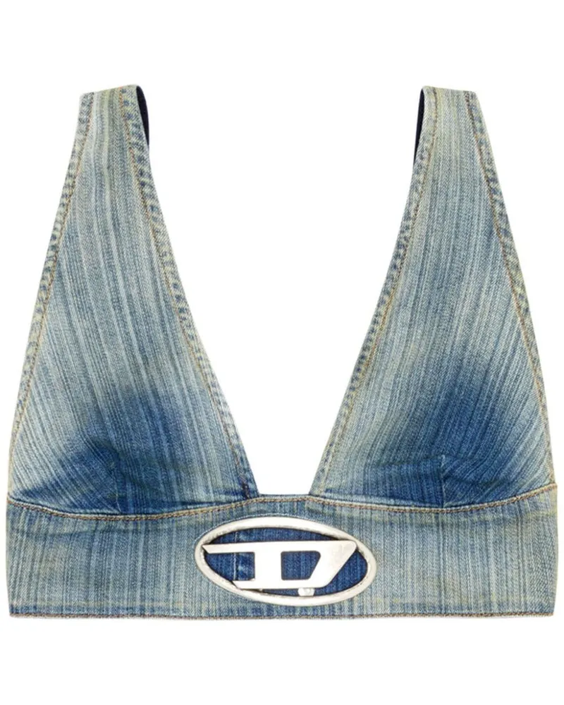 Diesel De-Elly-S Cropped-Top aus Denim - Blau Blau