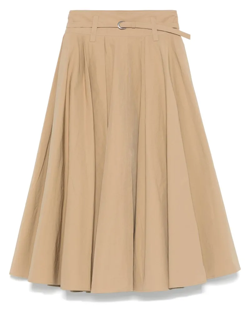 Maje Midirock mit Falten - Nude Nude