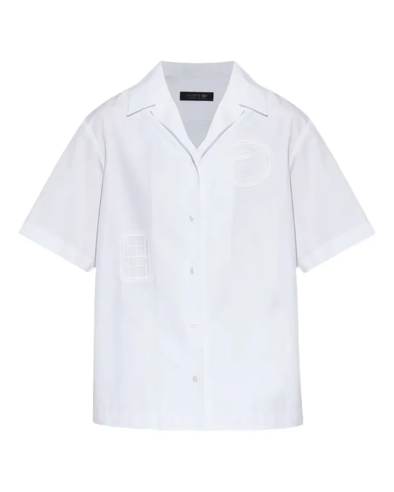 Lacoste Hemd mit Logo-Patch - Weiß Weiß