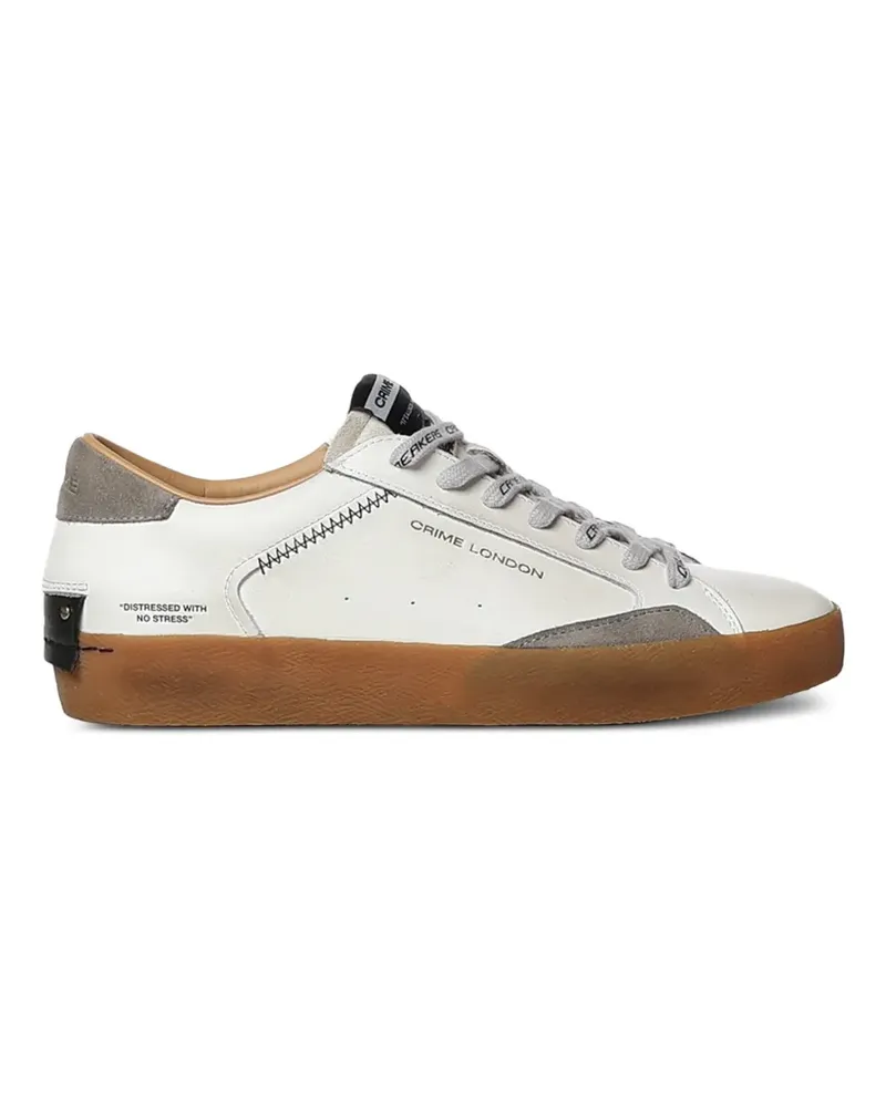 Crime Sneakers im Used-Look - Weiß Weiß