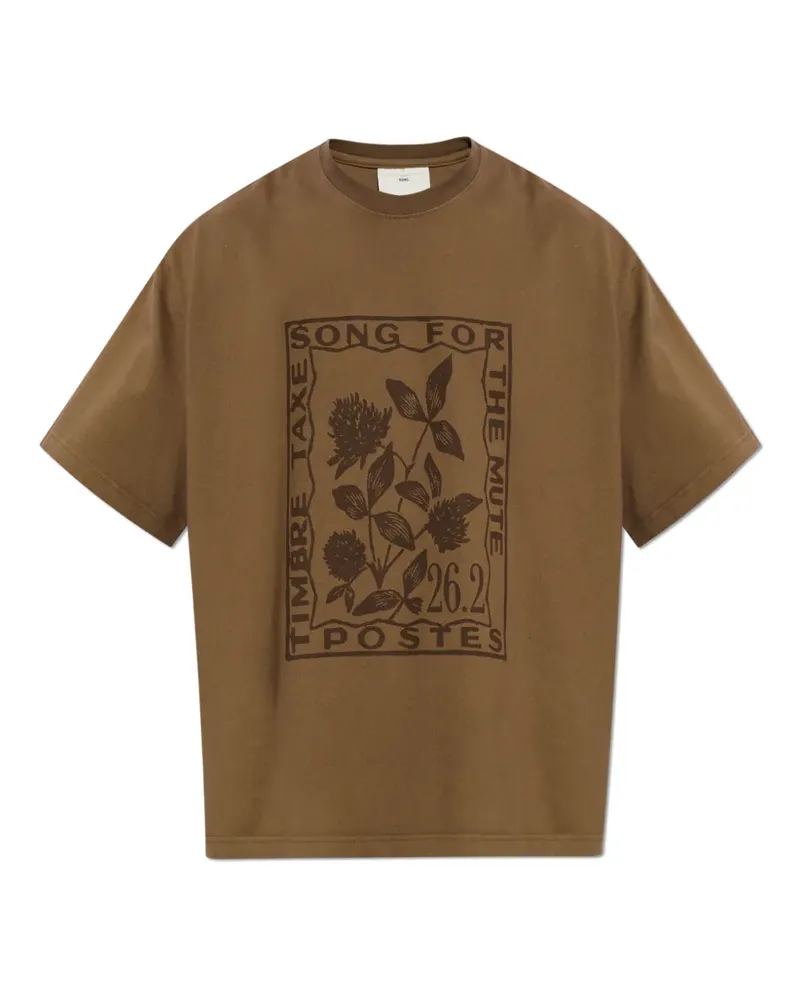 Song For The Mute T-Shirt mit grafischem Print - Braun Braun