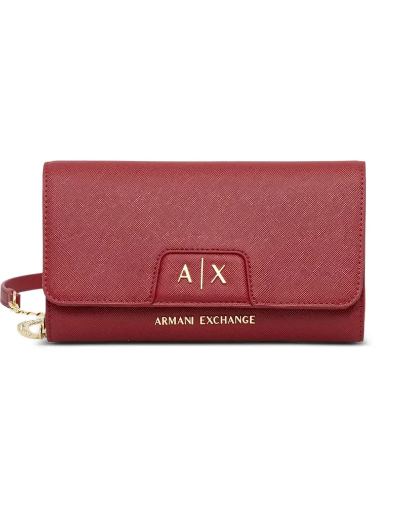 Armani Exchange Clutch mit Logo-Schild - Rot Rot