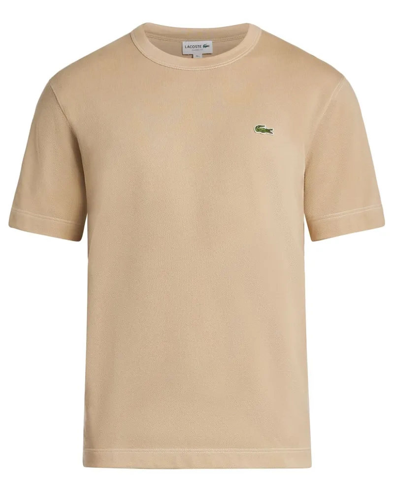 Lacoste T-Shirt mit Logo-Patch - Nude Nude