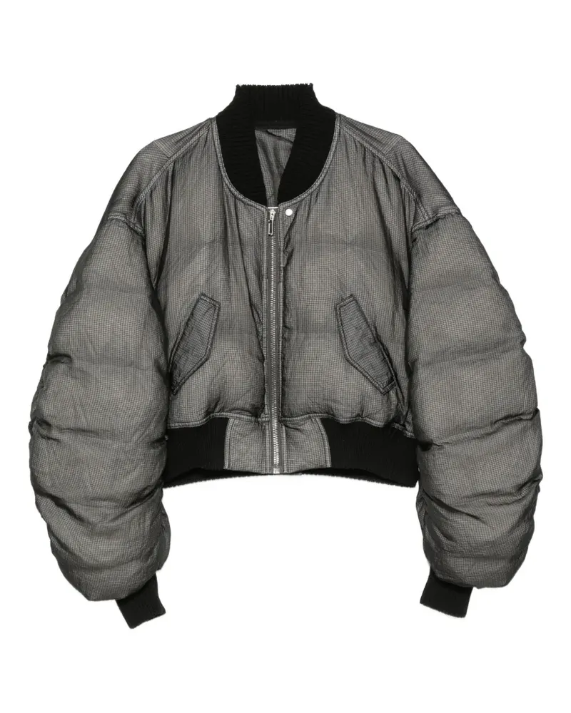 Rick Owens Gesteppte Cropped-Jacke - Grau Grau