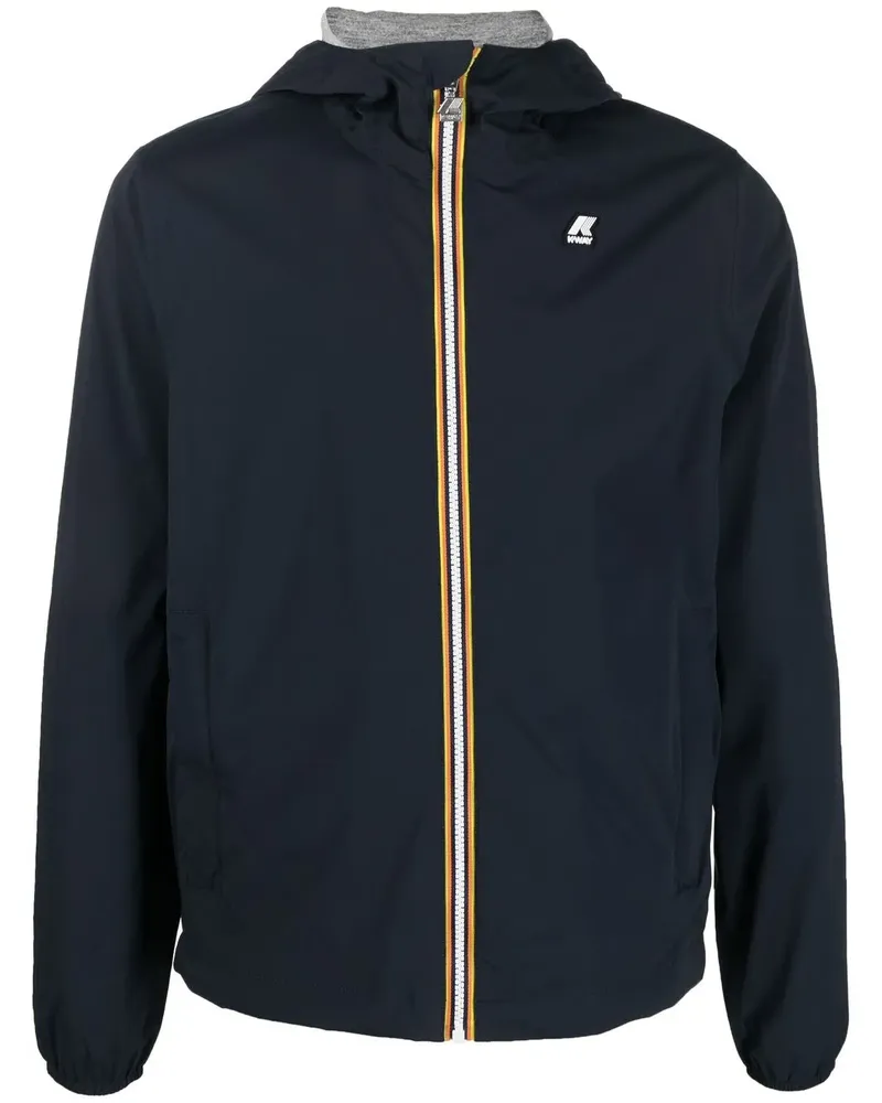 K-Way Leichte Kapuzenjacke - Blau Blau