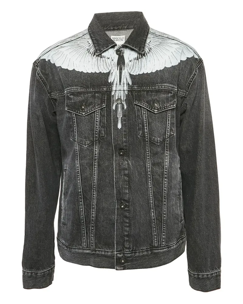 Marcelo Burlon | County of Milan Jeansjacke mit grafischem Print - Schwarz Schwarz
