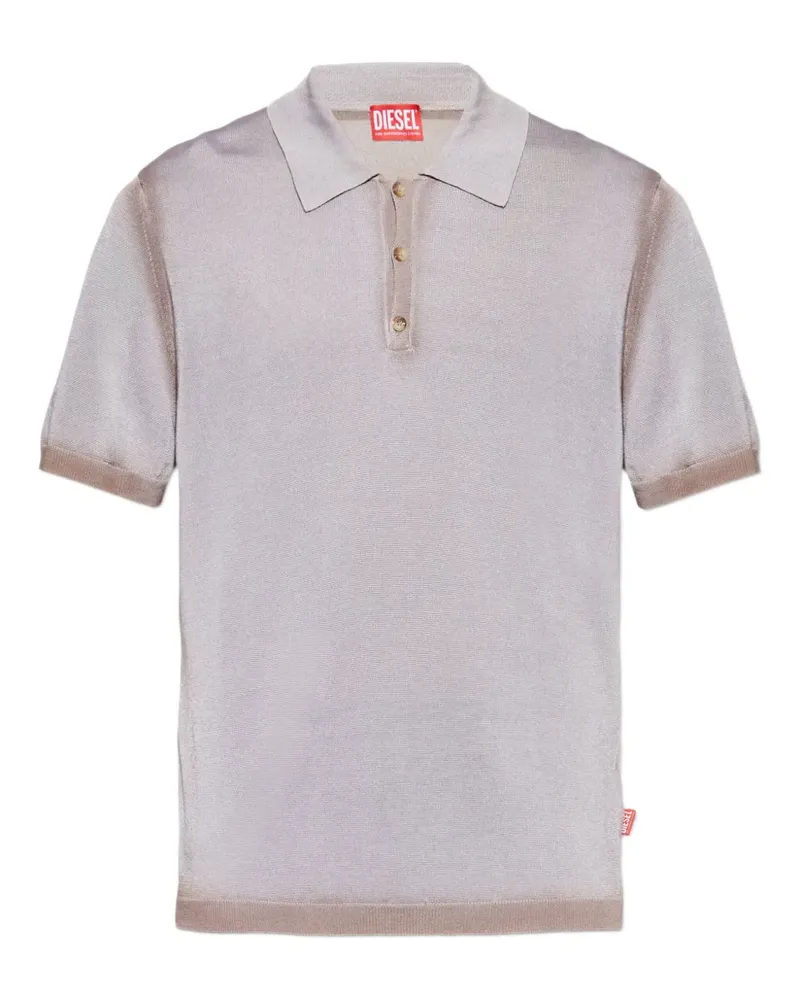 Diesel Poloshirt mit Knöpfen - Nude Nude