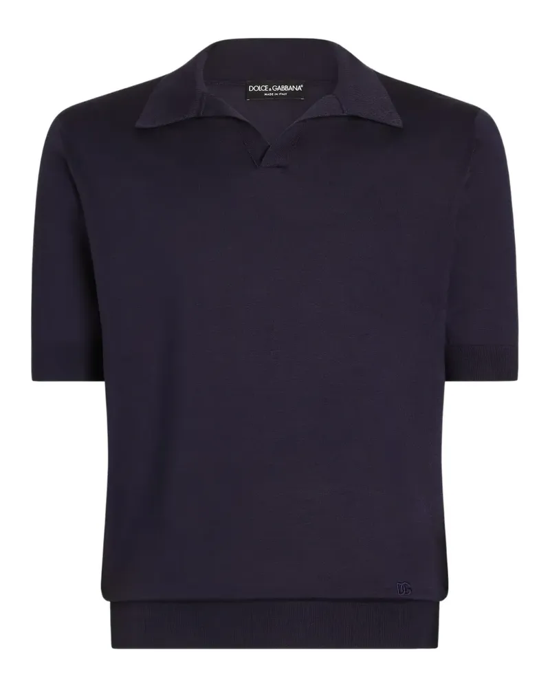 Dolce & Gabbana T-Shirt mit V-Ausschnitt - Blau Blau