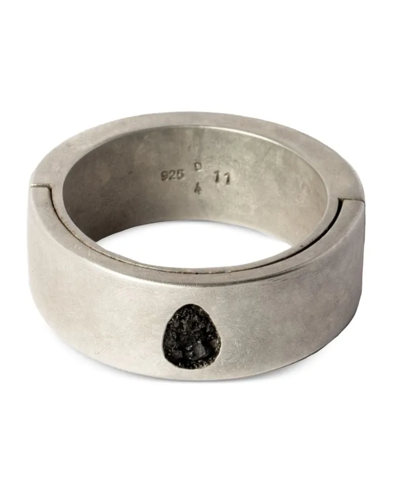 Parts Of Four Sistema Ring aus Sterlingsilber mit schwarzem Diamant Silber