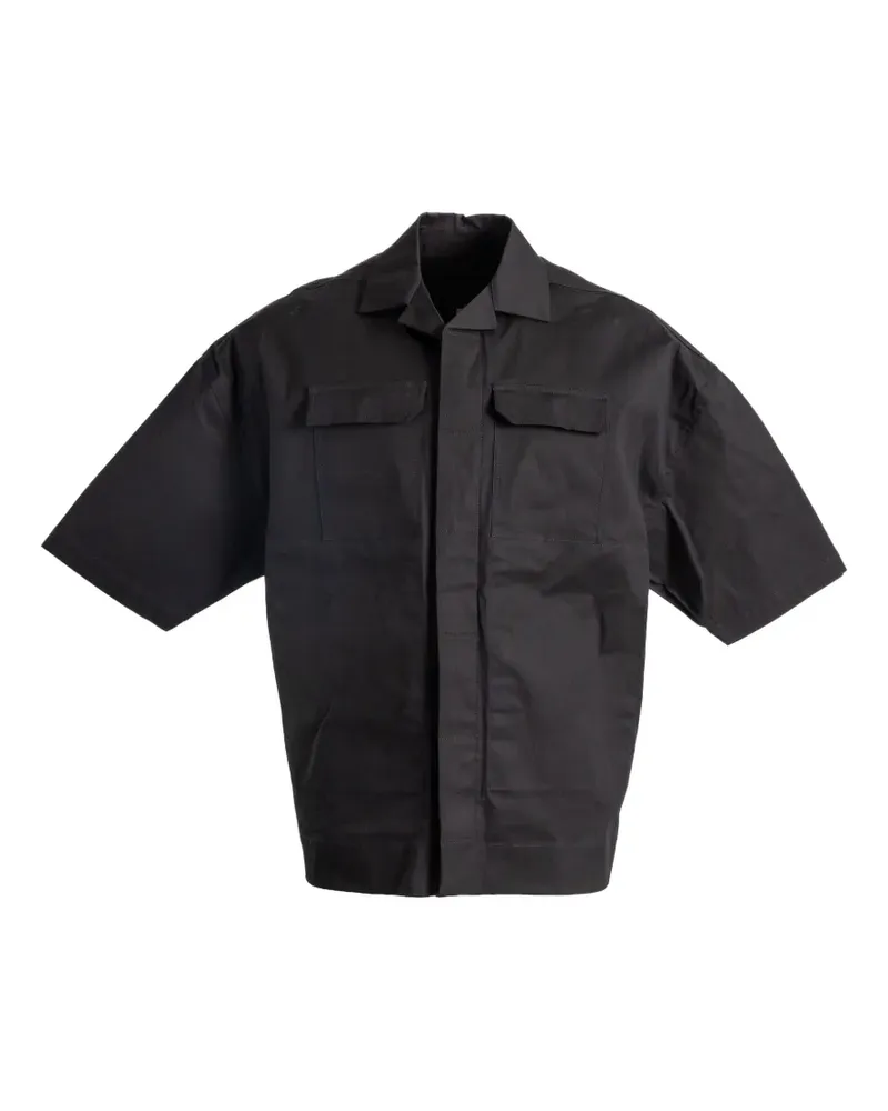 Rick Owens short-sleeve flap-pocket shirt - Schwarz Schwarz